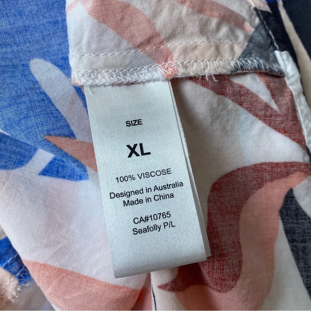 SEAFOLLY "In The Jungle" Multicoloured Floral Print Maxi Slip Dress Size XL 14 - Picture 6 of 12